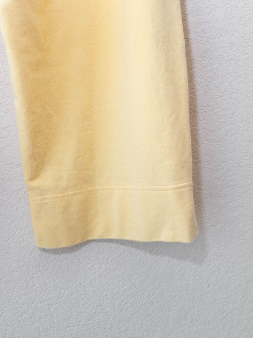 Bold Spirit Womens XL Yellow Cropped Pants Wide Leg White Stripe Casual Lounge - Picture 12 of 12
